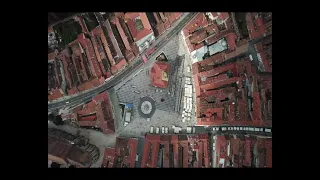 Brasov town square, Transylvania, Romania (DJI Drone footage)