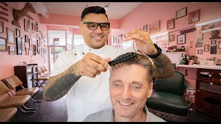 💈 Relaxing Haircut At Super Cozy Local Orlando Pink Barbershop | Eleanor’s Barber Shop