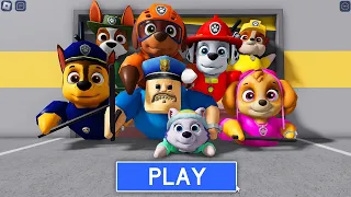 NEW UPDATE! PAW PATROL BARRY'S FAMILY NEEDS HELP! FULL GAME #obby #Roblox