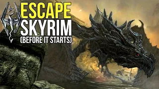 Skyrim Remastered - What Happens If You Escape Skyrim Before It Starts?