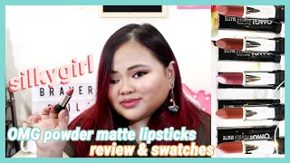 IS IT REALLY POWDER MATTE? SILKYGIRL OMG POWDER MATTE LIP COLOR REVIEW