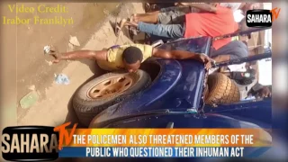 Nigeria Police Brutality: "Suspect" Chained to Van And Dragged on The Road