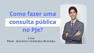 Como fazer uma consulta pública no PJe?