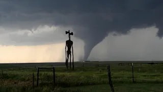 Siren Head by a Tornado