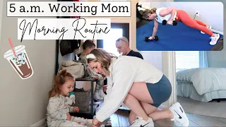 5 AM Working Mom Morning Routine | Work from Home Mom Morning Routine | Amanda Fadul