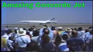 Concorde Supersonic Jet Airplane Take Off and Landing Airshow in San Diego - Stock Footage