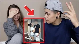 REACTING TO OLD PHOTOS OF MY GIRLFRIEND & HER EX..