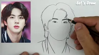 VERY EASY , real time drawing BTS kpop boyband from south korea
