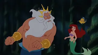 Ariel es regañada por su Padre El Rey Triton | La Sirenita (1989)