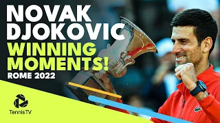 Novak Djokovic Championship Point, Trophy Lift & Lovely Words With Tsitsipas | Rome 2022