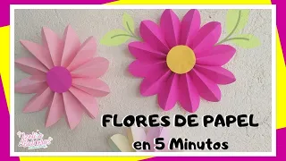 Como hacer FLORES DE PAPEL fáciles En Menos de 5 MINUTOS