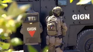 Démonstration du GIGN au salon Eurosatory 2022