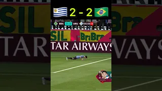 Brazil vs Uruguay intense match🇧🇷🇺🇾 #fifa23 #fifa #fifamobile #football