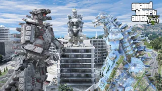 Mecha Godzilla Giant vs Team Mecha Godzilla - GTA V Mods