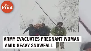 Indian army evacuates pregnant woman amid heavy snowfall in J&K