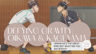 Haikyuu Texts: Oikawa and Kageyama is defying gravity?! Ft. Violent Hinata