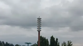 (2023 Revisit) FS Modulator 6048 Lahar Siren Test (Chime/Voice) Near EQC Parking Garage, Fife WA.