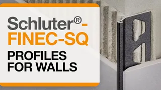 How to install tile edge trim on walls: Schluter®-FINEC-SQ