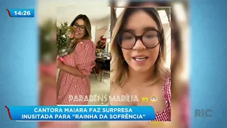 Maiara faz surpresa inusitada para Marília Mendonça