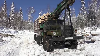 Еду за дровами д.Южаниново Урал лесовоз