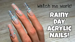 Rainy Days Acrylic Nails