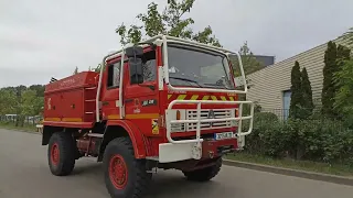 Arrivée des moyens police et Sapeurs pompier sur le feu de l'hôpital abandonné des Grandes Brosses