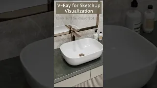 V-Ray for SketchUp Bathroom Visualization #sketchup #vrayrender #3drendering #interiorvisualization
