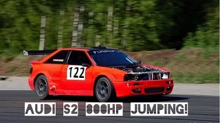 Audi S2 800HP Powerful Launch!! [Jumping Car]