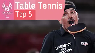 Tokyo 2020's Top 5 Table Tennis Moments 🏓 | Paralympic Games