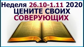 Неделя 26 октября - 1 ноября 2020 г.:  об уважении к соверующим