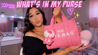 WHAT’S IN MY PURSE 2023 | Marc Jacobs tote bag (Amazon dupe)