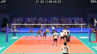 Volleyball : Japan - Brazil Amazing FULL Match