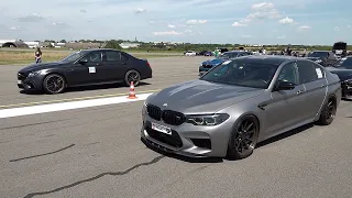 700HP BMW M5 F90 vs 1000HP GAD MOTORS Mercedes-AMG E63s 4Matic+ vs VW GOLF 8 GTI