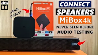 Connect Home Theatre to Mi Box 4k | Mini Toslink Cable | Mi box 4k Sound Settings | Dolby DTS Test