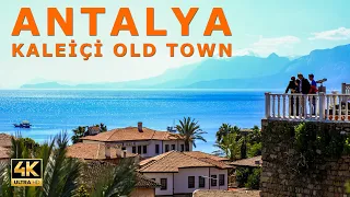 Walking in Antalya Kaleici Old Town, Turkey - Beautiful Promenade Walk in 2023 (4K Ultra HD, 60fps)