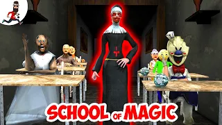 Magic school ★ Granny, Ice Scream, Evil Nun, Baldi vs aliashraf Funny Horror Animation (cartoon)