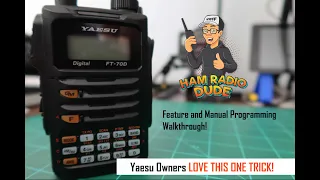 Yaesu FT-70D Manual Programming and Feature overview