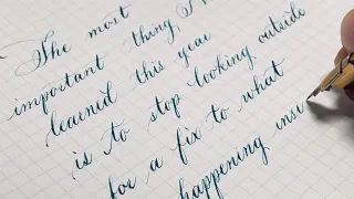 [Writing/Sleeping ASMR]  Dip Pen Calligraphy｜One Quote A Week 23