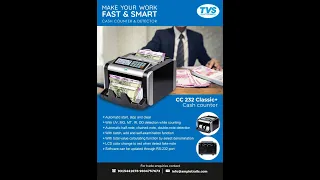 Tvs Cash counting machine Voice dual display | TVS Electronics Cash Counting Machine AmpleTrails