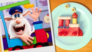 Booba 🚀 Food Puzzle: Fruit Rocket and Train 🚂 Funny cartoons for kids - Booba ToonsTV