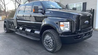 2021 FORD F650 6 DOOR KING RANCH FLATBED ON FORGED WHEELS