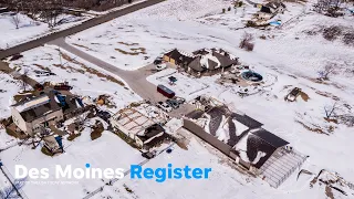 See drone video of EF-4 tornado damage in Pleasant Hill, Iowa