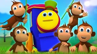 Bob el tren | Five Little Monkeys in Spanish | Cinco Monitos | Kids TV Español