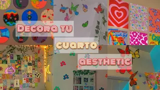 Decora tu habitación aesthetic ☆ Aesthetic DIY 🌈☀️🦋