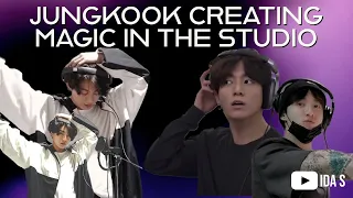 Jungkook creating magic in the studio