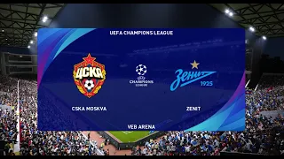 PES 2021 ПФК ЦСКА Москва-ФК Зенит Лига Чемпионов УЕФА PS4