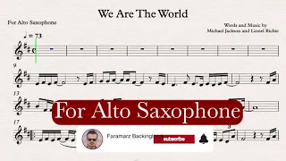 We Are The World - Play along for Alto Sax