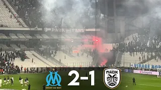 OM 2-1 PAOK • Les scènes de CHAOS entre ultras du PAOK et de l’OM • HD