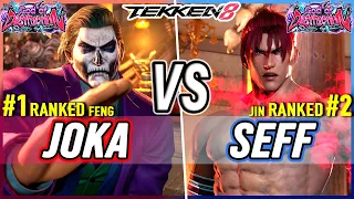 T8 🔥 JoKa (#1 Ranked Feng) vs Seff (#2 Ranked Jin) 🔥 Tekken 8 High Level Gameplay