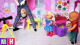 DAD TRICKED US! Katya and Max funny family funny series cartoons with dolls stop motion animation